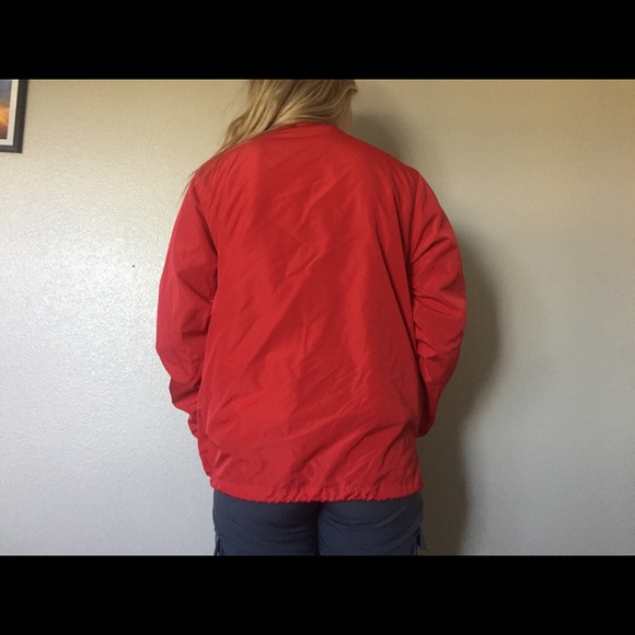 Red champion windbreaker button down - Picture 2 of 5